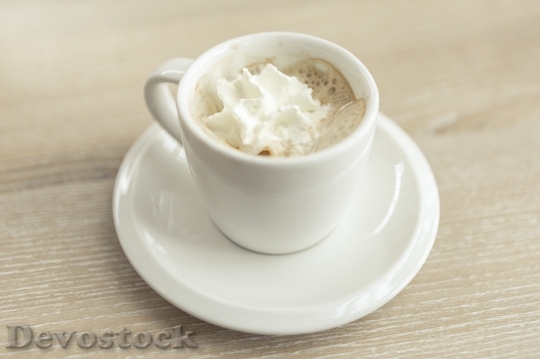Devostock Espresso With Whipped Topping