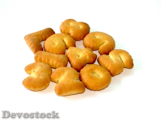 Devostock Food Alphabet Biscuit Letter 0