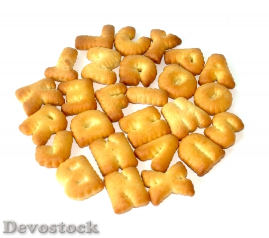 Devostock Food Alphabet Biscuit Letter 2