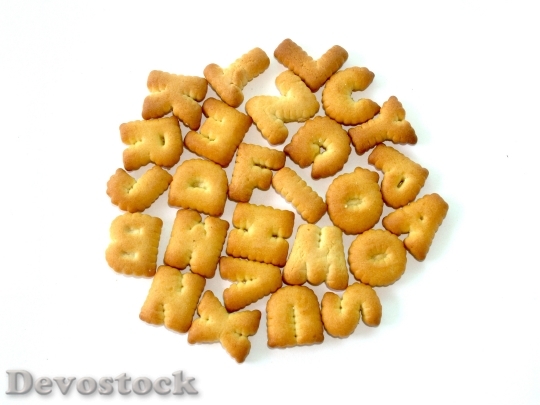 Devostock Food Alphabet Biscuit Letter