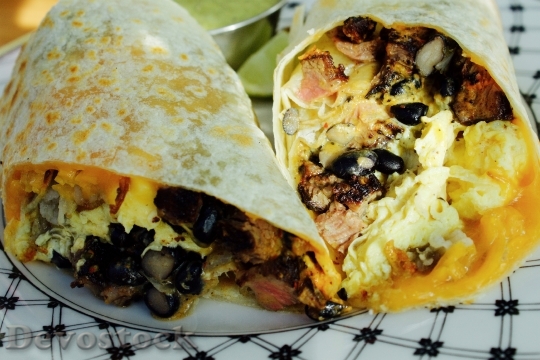 Devostock Food Burrito Mexican Meat