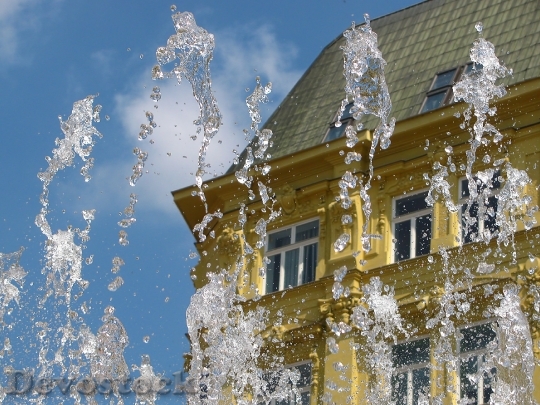 Devostock Fountain Water Drops Building