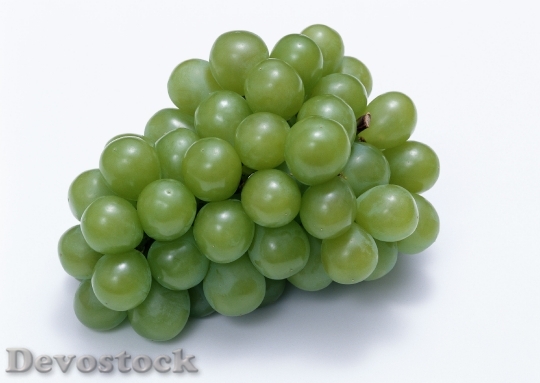 Devostock Fresh Green Grapes Isolated