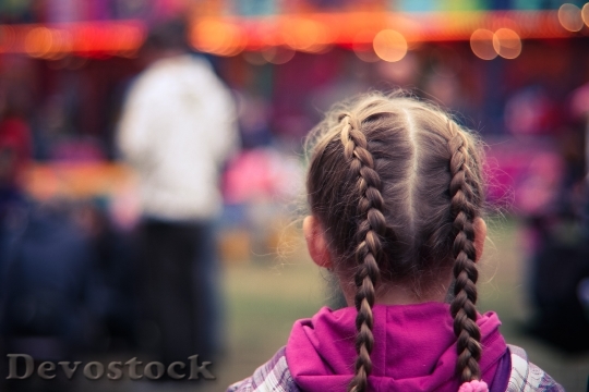 Devostock Girl Hairstyle Child 2159