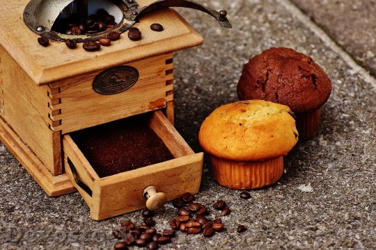 Devostock Grinder Muffin Cake Coffee 1