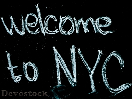 Devostock Handwritten New York Sign 118110 4K
