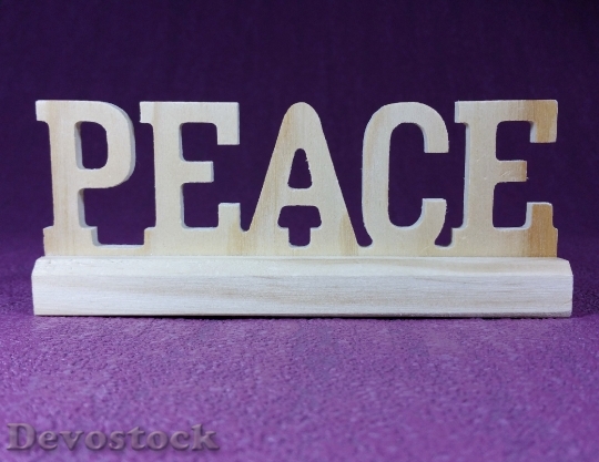 Devostock Hope Peace Decoration Wood