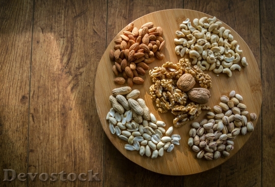 Devostock Mixed Nuts On Wooden 1