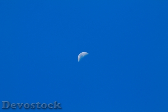 Devostock Moon Blue Sky Celeste