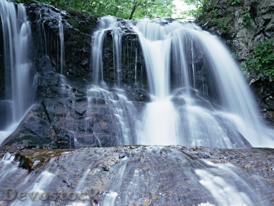 Devostock Motion Blur Waterfalls Peaceful