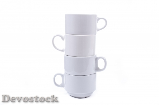 Devostock Mug Cup White Porcelain