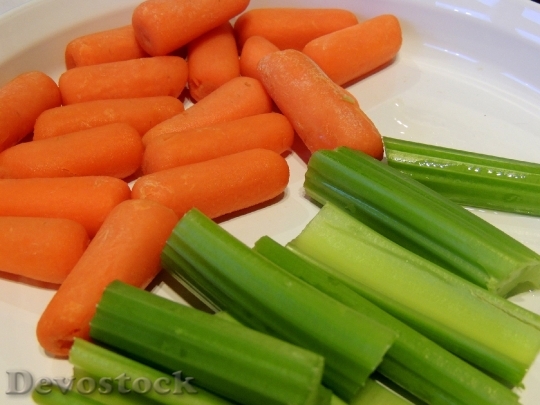 Devostock Orange Carrot Green Celery