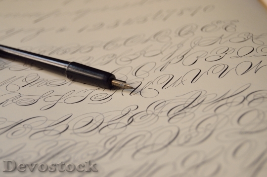 Devostock Pen Writing Blur 11407 4K
