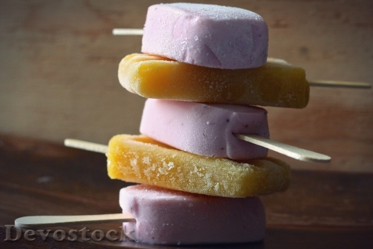 Devostock Popsicle Mango Strawberry Ice 0