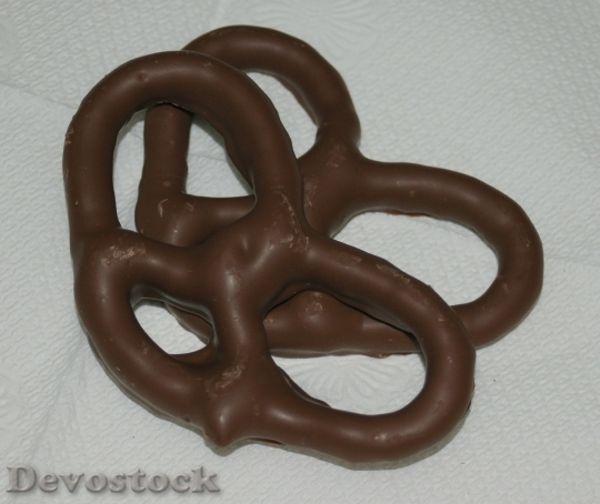 Devostock Pretzels Chocolate Covered Food