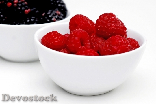 Devostock Raspberries Fruits Juicy Close