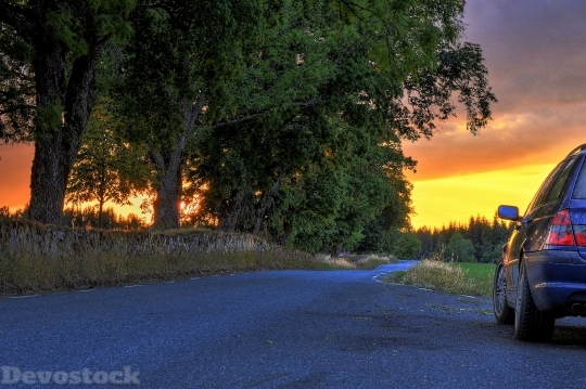 Devostock Road Dawn Sunset 123710 4K