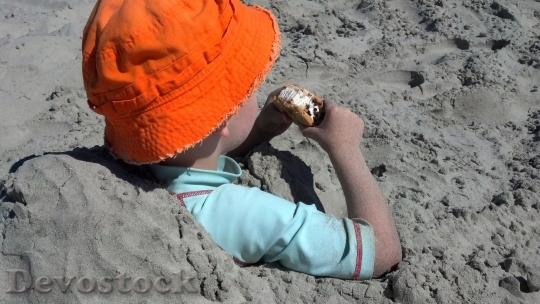 Devostock Sand Kid Beach Snack