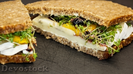 Devostock Sandwich Bread Cheese Camembert
