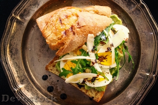 Devostock Sandwich Egg Boiled Egg