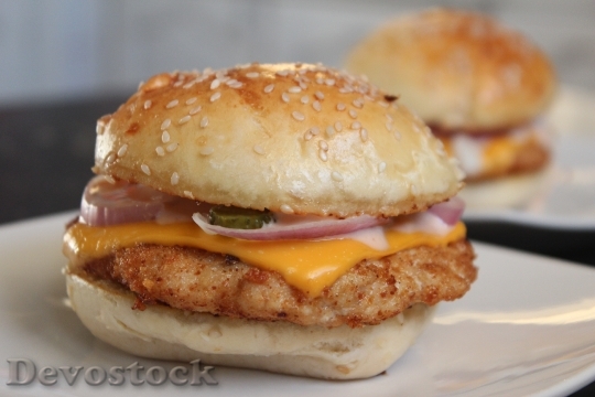 Devostock Sandwich Fast Food Hamburger