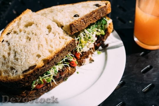 Devostock Sandwich Snack Eating Healthy