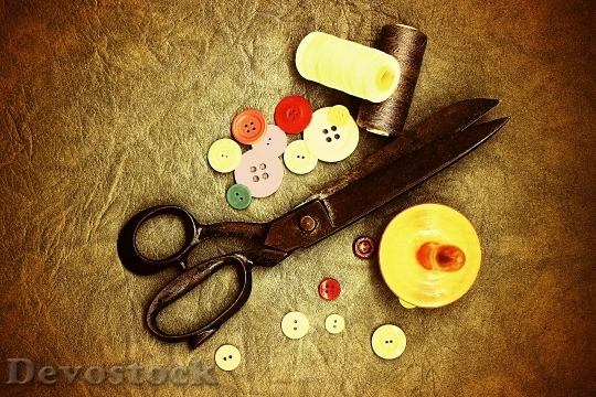 Devostock Scissors Old Sewing On 1