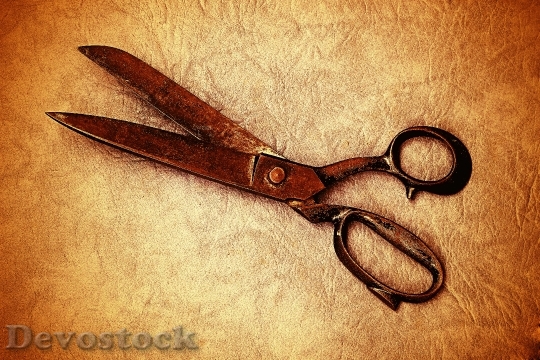 Devostock Scissors Old Sewing On