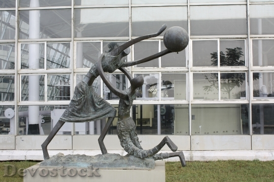 Devostock Sculpture Modern Building Sport