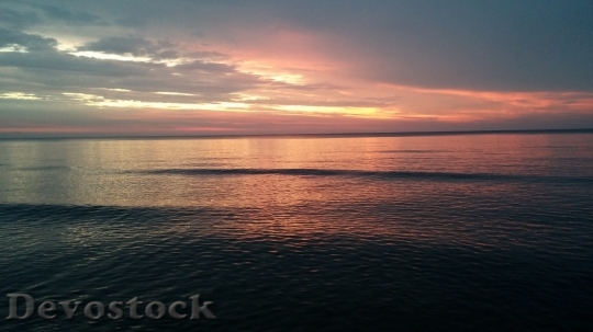 Devostock Sea Poland Sunset Baltic