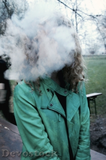 Devostock Smoke Nature Girl Mystery