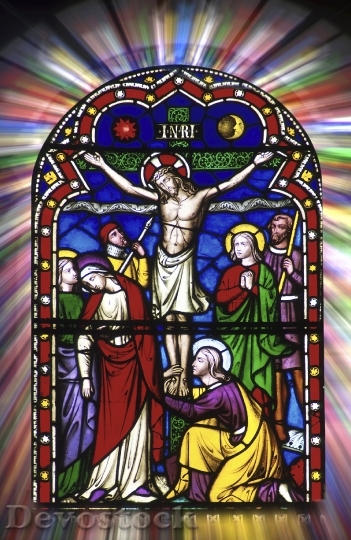 Devostock Stained Glass Religious Christian