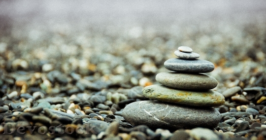 Devostock Stones Pebbles Stack Pile