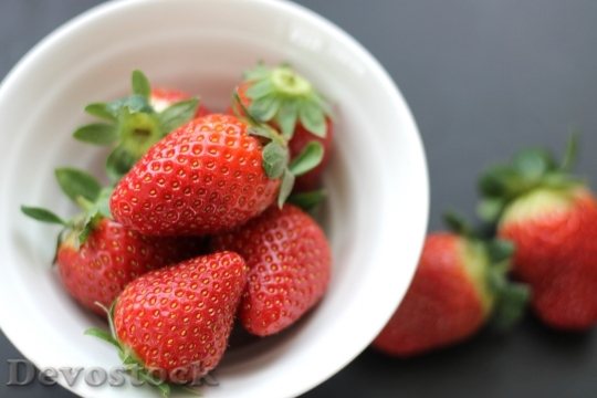 Devostock Strawberries Fruits Fresh Red