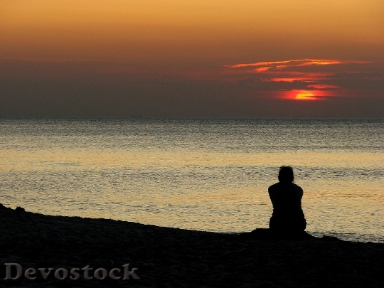 Devostock Sunset Sea Baltic Sea 4