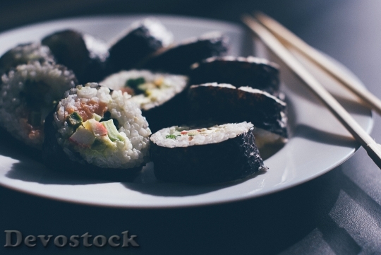 Devostock Sushi Chopsticks Japanese Food