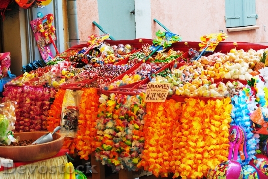 Devostock Sweets Colour Stall Colorful
