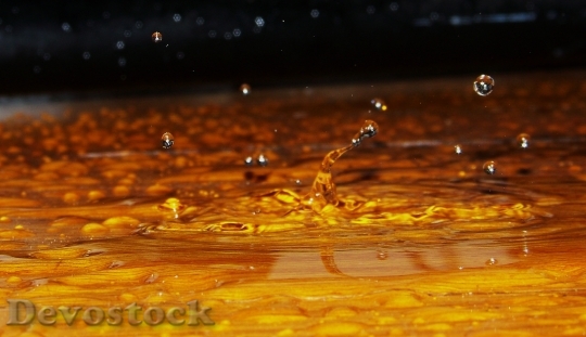 Devostock Water Drop Splash Wood