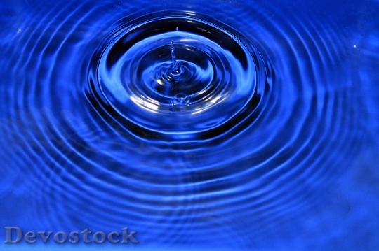 Devostock Waves Circles Drop Water