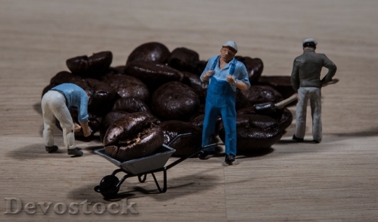 Devostock Worker Coffee Coffee Beans