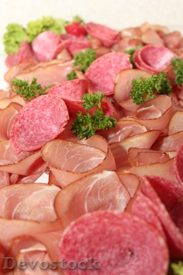 Devostock Wurstplatte Sausage Mettwurst Ham