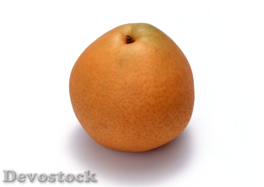 Devostock Yellow Pear On White