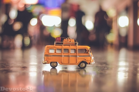 Devostock Yellow Vehicle Bus 38598 4K